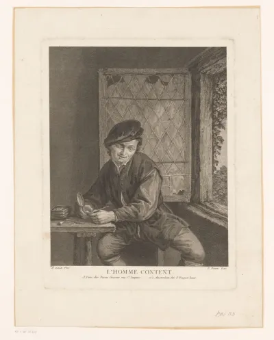 Man met rookgerei