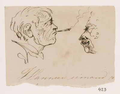 Man met sigaret en kop
