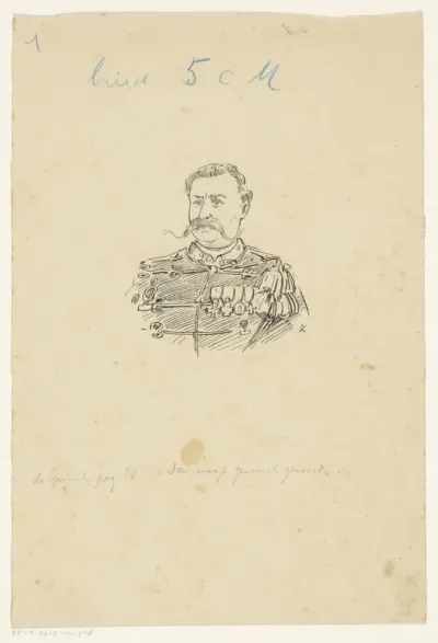 Man met snor in militair uniform