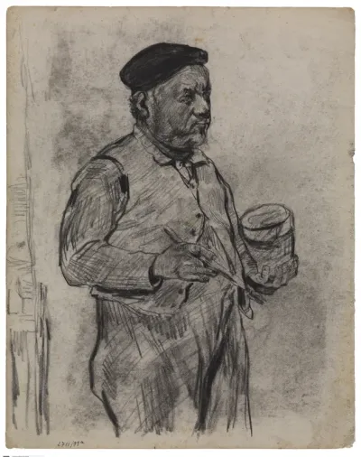 Man met verfpot