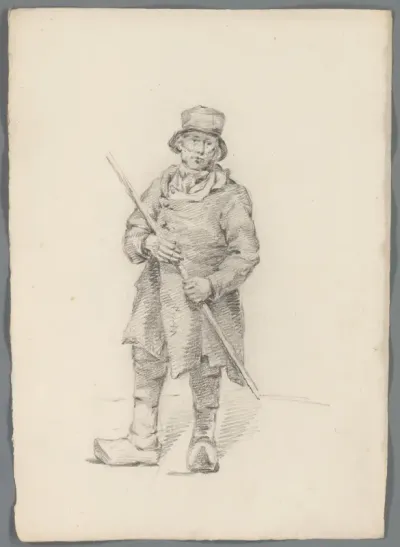 Man met wandelstok