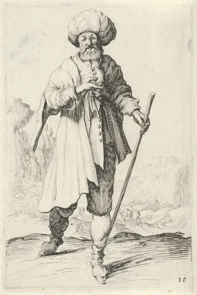 Man met wandelstok