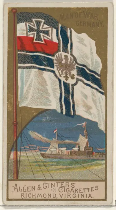 Man of War, Germany, from the Naval Flags series (N17) for Allen & Ginter Cigarettes Brands