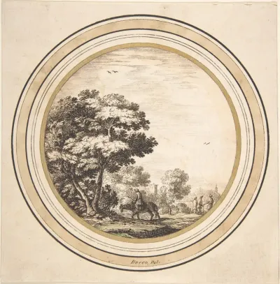 Man on a Donkey in a Landscape