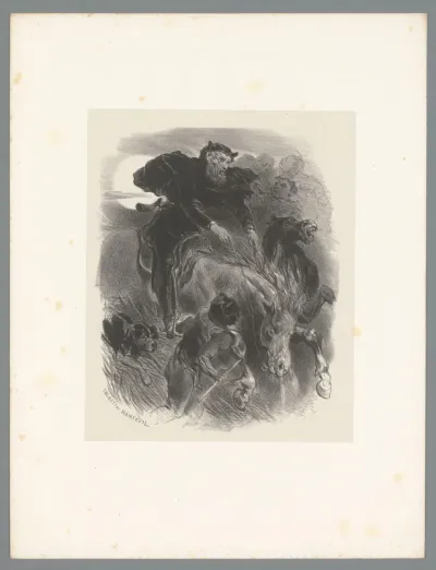 Man passeert te paard