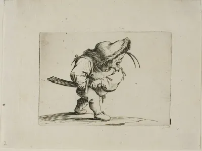 Man Preparing to Draw his Sword, from Varie Figure Gobbi