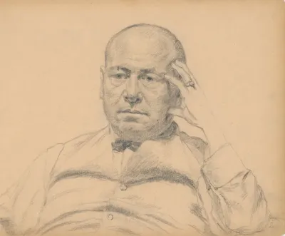Man Propping Up His Head (F. Motoška)