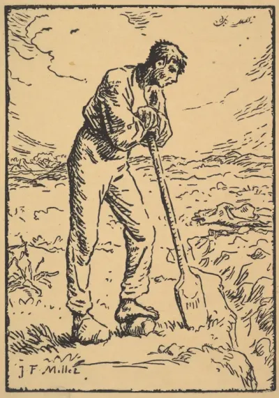 Man Resting on a Spade