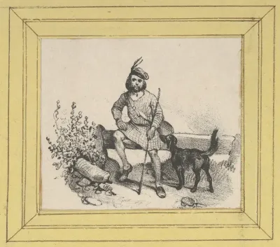 Man sitting with a dog