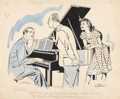 Man spreekt een pianospeler aan