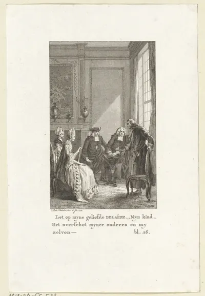 Man spreekt tot twee mannen en twee vrouwen