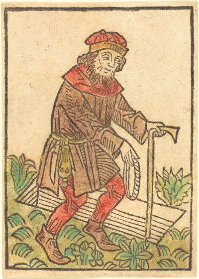 Man Walking Towards a Grave