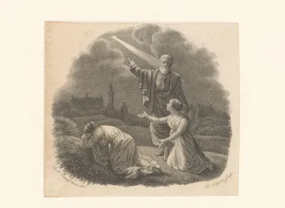 Man wijst twee vrouwen op een ster