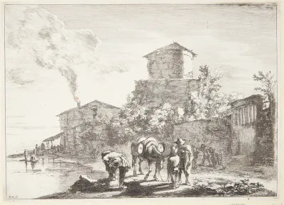 Mand med et mulæsel, Via Appia