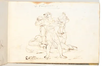Mandlig figurgruppe. De fire temperamenter