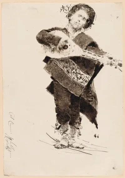 Mandolin Player in Popular Costume of Abruzzi