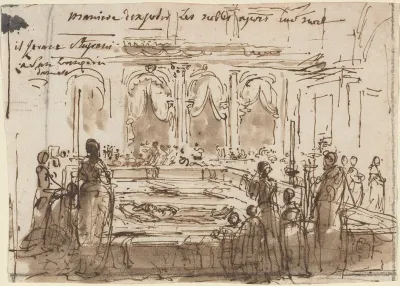Maniere d'exposer les nobles apres leur mort