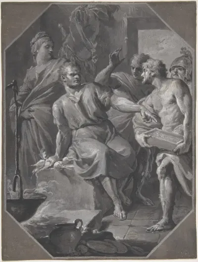 Manius Curius Dentatus Refusing the Presents of the Samnite Ambassadors