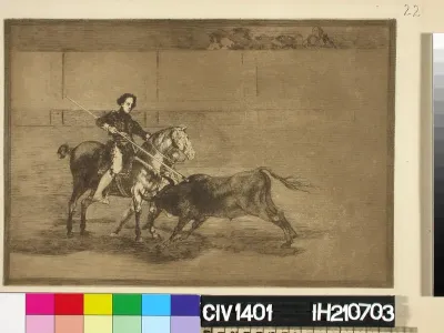 Manly courage of the celebrated Pajuelera in the ring at Saragosa