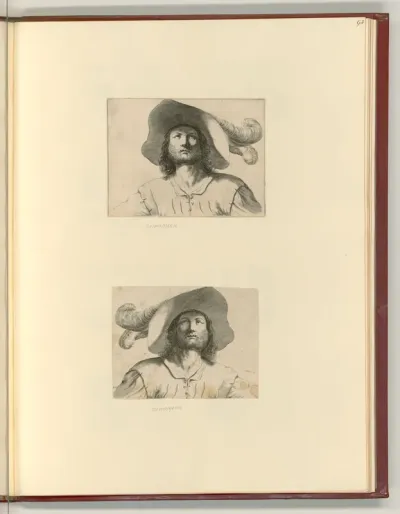 Mann mit großem Federhut