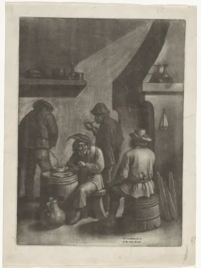 Mannen bij de haard