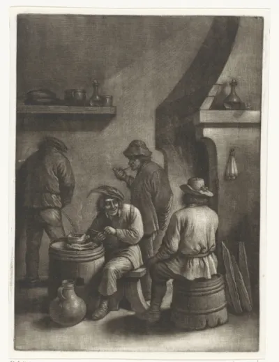 Mannen bij de haard