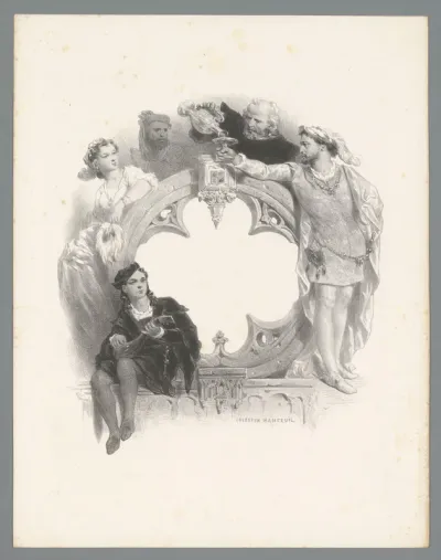Mannen en vrouw in historische kostuums
