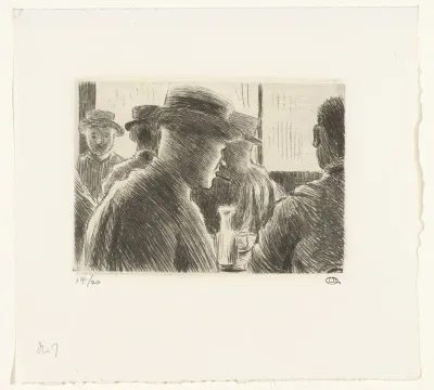 Mannen in een café