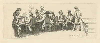 Mannen in een koffiehuis met een biljart