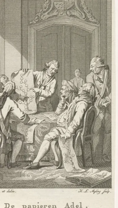 Mannen in gesprek over hun adelijke afstamming