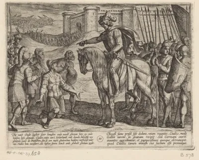 Mannen uit het fort geven zich over aan Julius Civilis