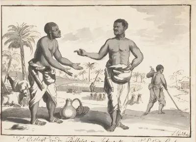 Mannen van de stam der Bellales op Ceylon