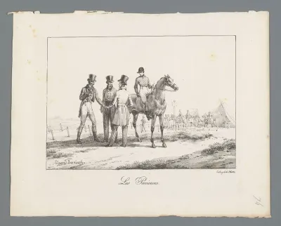 Mannen wedden tijdens de paardenrennen