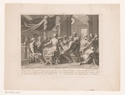 Manoach houdt een feestmaal voor Samsons vrienden