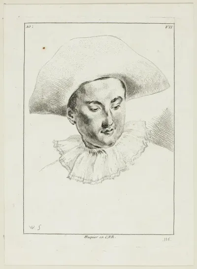 Man's Head (with hat and ruff)