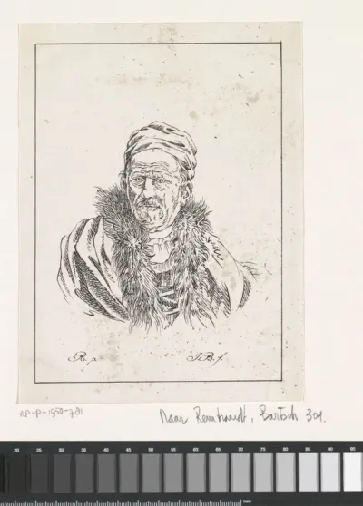 Mansportret naar Rembrandt