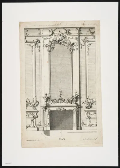 Mantelpiece with rococo motifs
