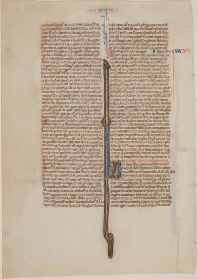 Manuscript Leaf from a Bible (Deuteronomy)