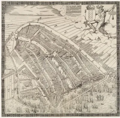 Map of Amsterdam, 1544