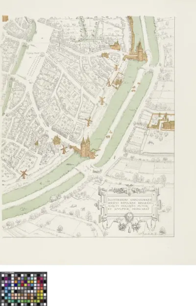 Map of Bruges by Marcus Gerards - printing plate 10/10