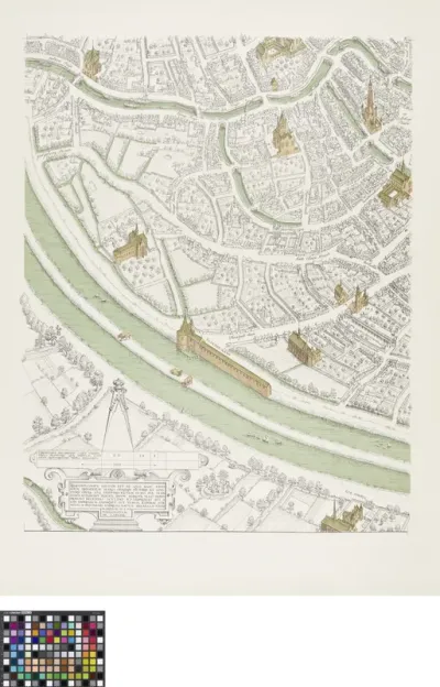 Map of Bruges by Marcus Gerards - printing plate 8/10