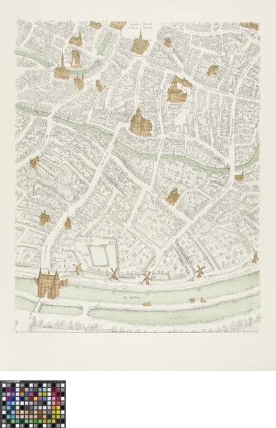 Map of Bruges by Marcus Gerards - printing plate 9/10