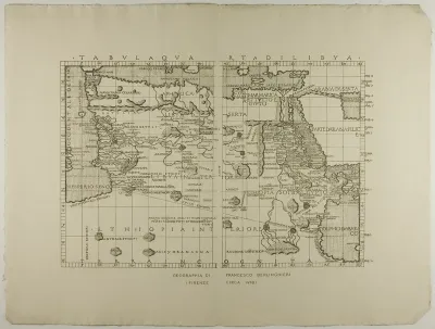 Map of Libya, the Middle East and North Africa