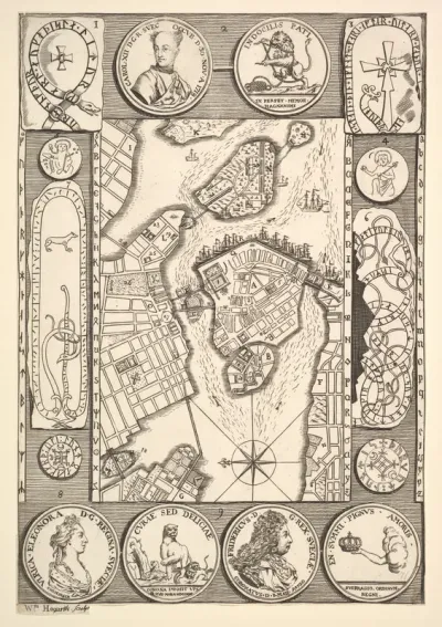 Map of Stockholm (Aubry de La Mottraye's "Travels throughout Europe, Asia and into Part of Africa...," London, 1724, vol. II, pl. 32)