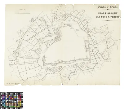 Map of Ypres: parcels for sale