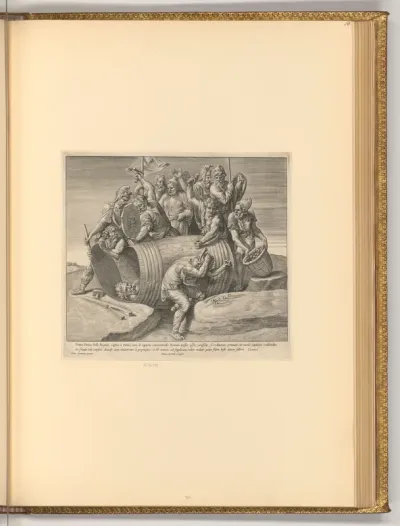 Marcus Attilius Regulus in einem mit Stacheln versehenen Fass