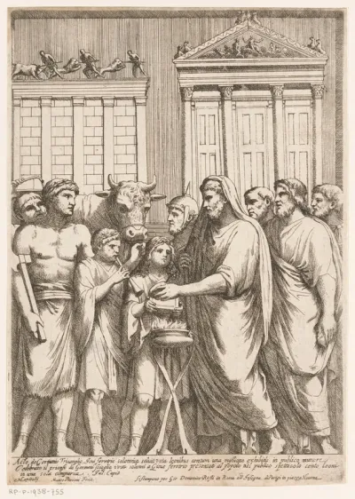 Marcus Aurelius als hoogste priester