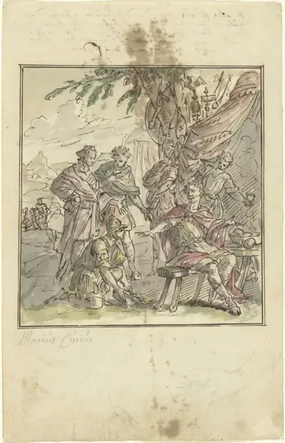Marcus Curius Dentatus bezocht door de Samnieten