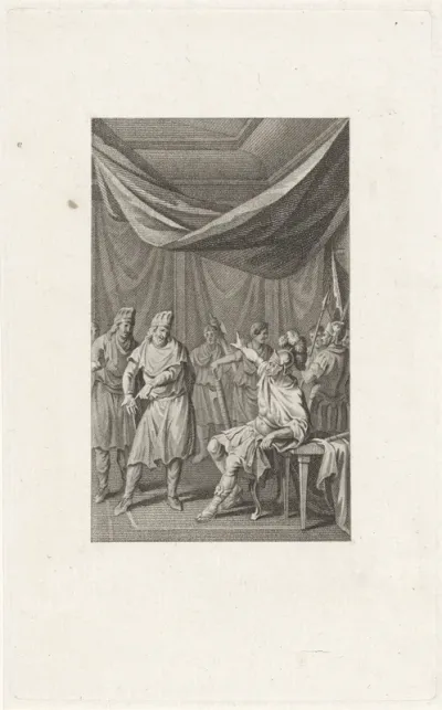 Marcus Licinius Crassus uitgelachen door Parthische afgezanten