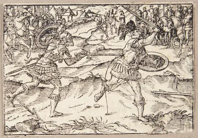 Marcus Valerius i kamp med en galler